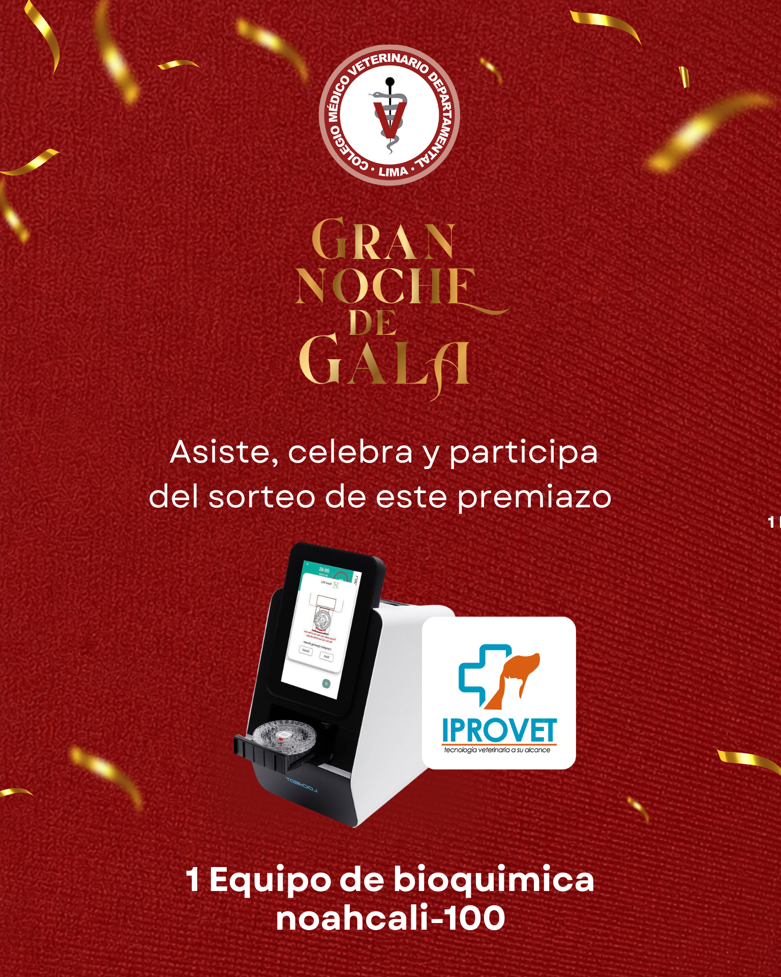 Sorteo de Equipo de Bioquímica en la Cena de Gala CMVD Lima